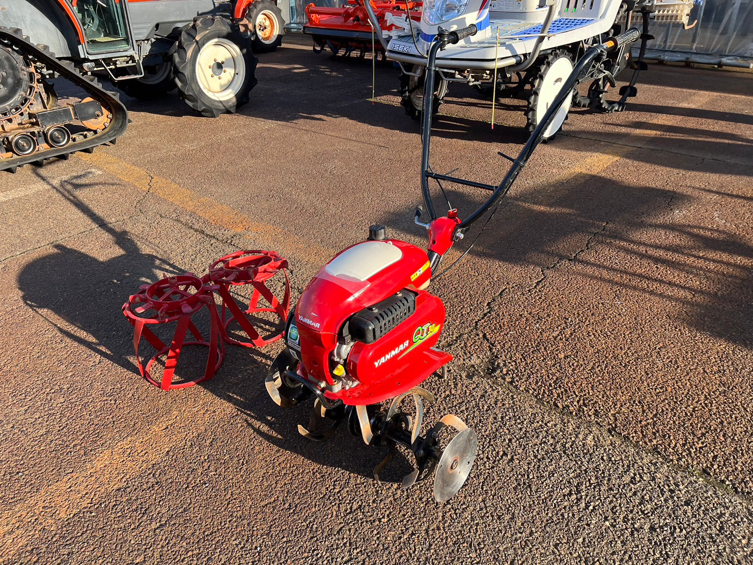 ヤンマー 中古 ミニ耕うん機【管理機】+スパイラルローター+中耕車輪