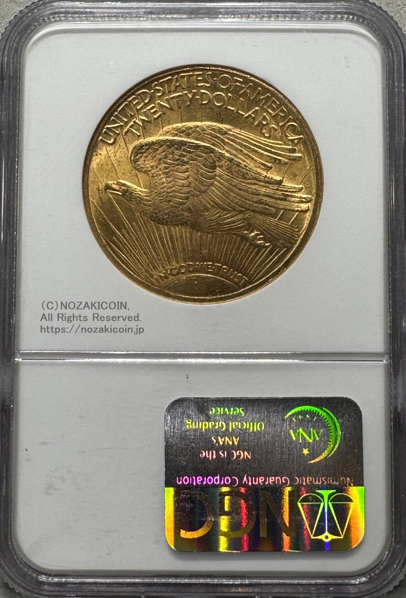 アメリカ 20ドル金貨 セントゴーデンズ 1924年 未使用 NGC MS65 – 野崎