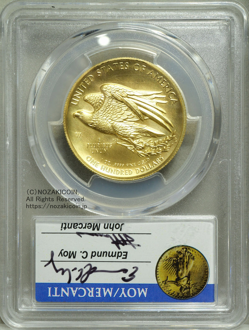 アメリカ 100ドル金貨 自由の女神ハイレリーフ 2015年W 完全未使用