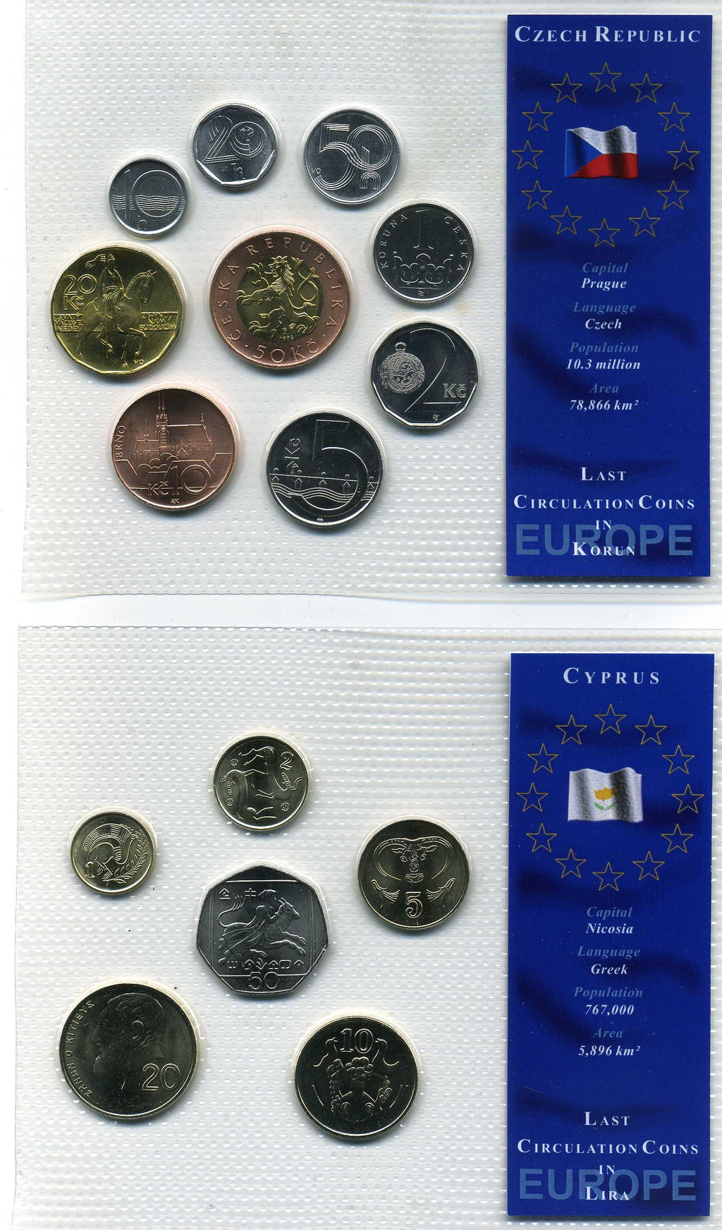 ユーロ加盟国10カ国 ユーロ前のラストコインセット – 野崎コイン