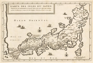 Antique Map of Japan by Tavernier : nwcartographic.com – New World