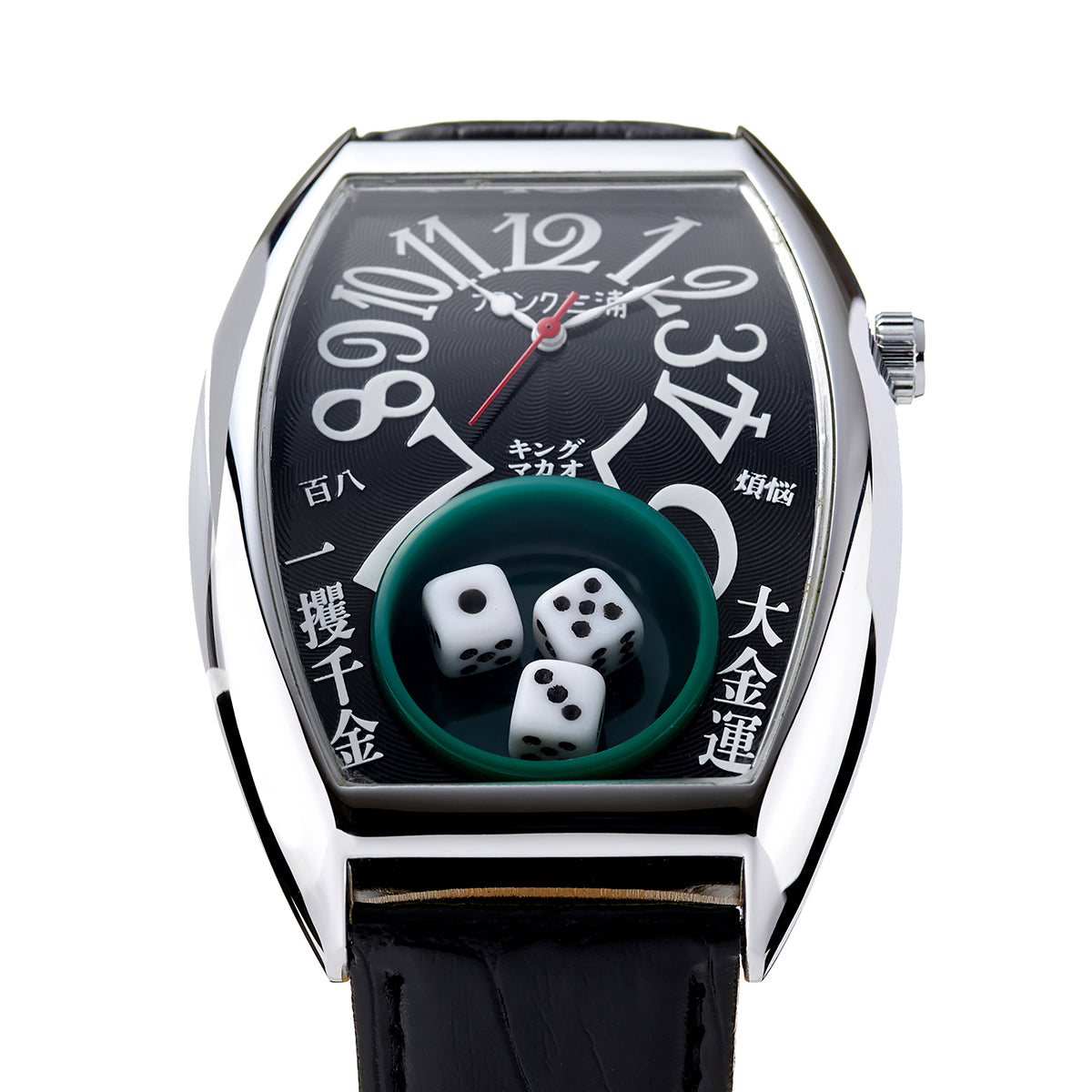 Frank Miura] Wristwatch King Macau Gamble Watch Black FM12-SVBK