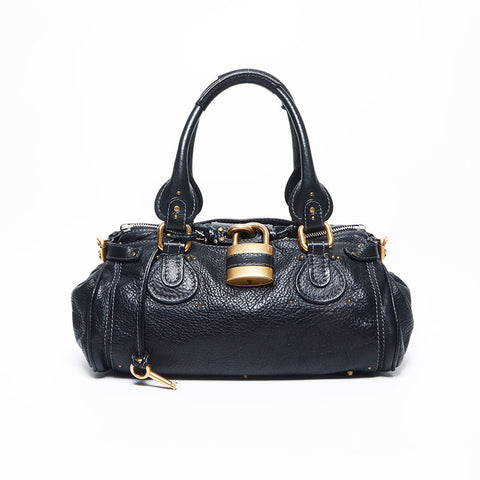クロエ Chloe パディントン レザー ハンドバッグ ブラック WS10757
