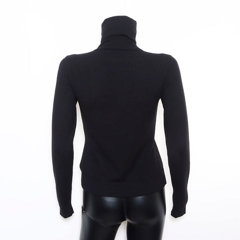 シャネル CHANEL タートルネック ロゴ カシミア Le Make Up ニット