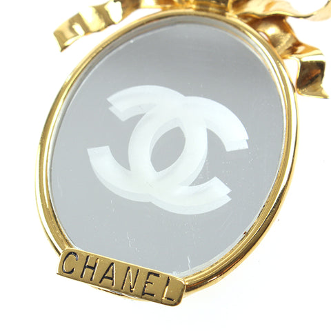 シャネル CHANEL ココマーク ロゴ ミラー ブローチ ゴールド P8052