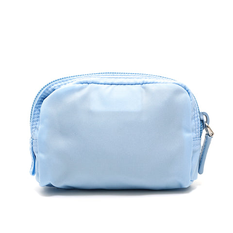 プラダ PRADA 三角ロゴ ポーチ ナイロン ポーチ ライトブルー P13844