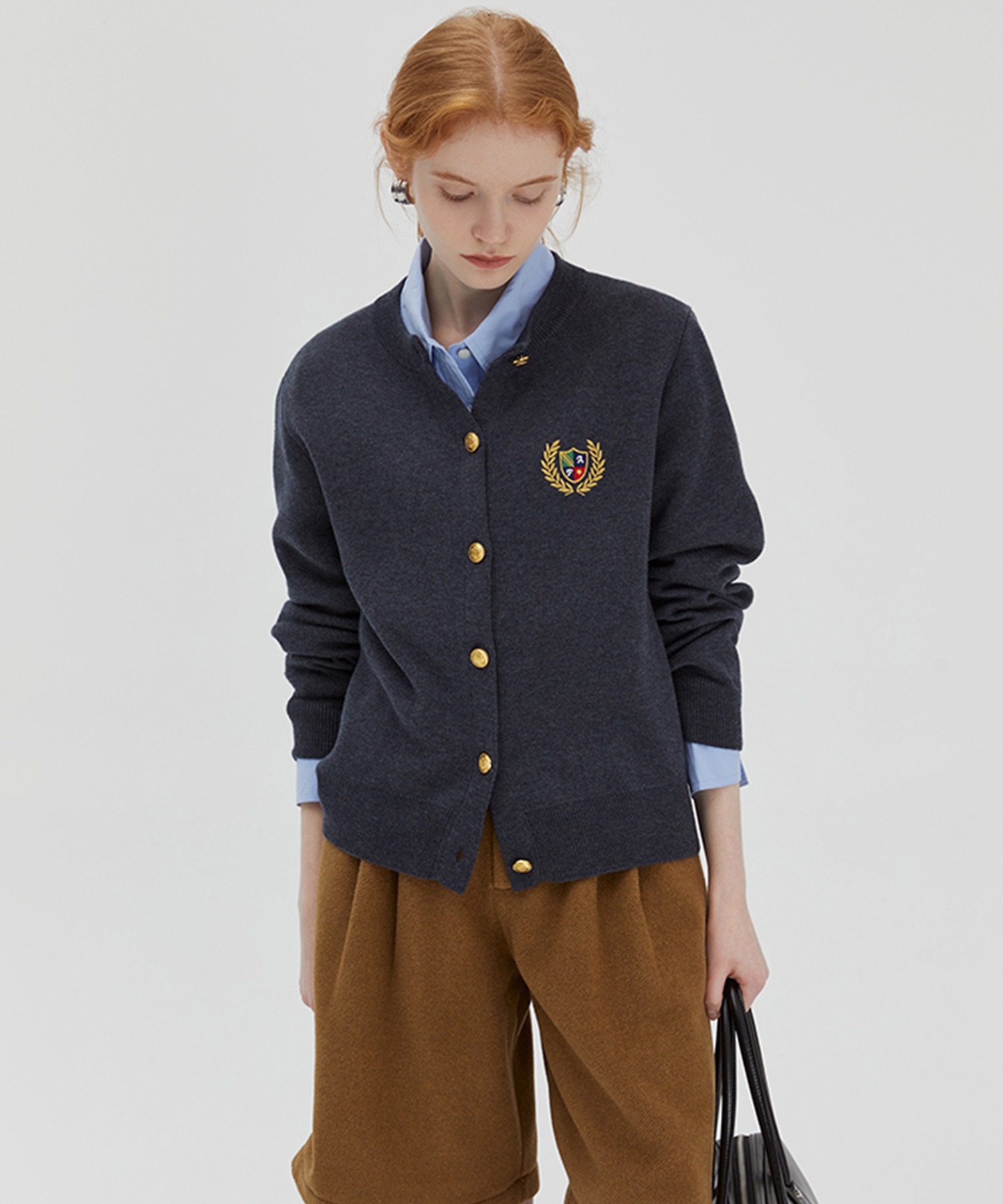 バッジスティッチニットカーディガン FD22S104【Fano Studios