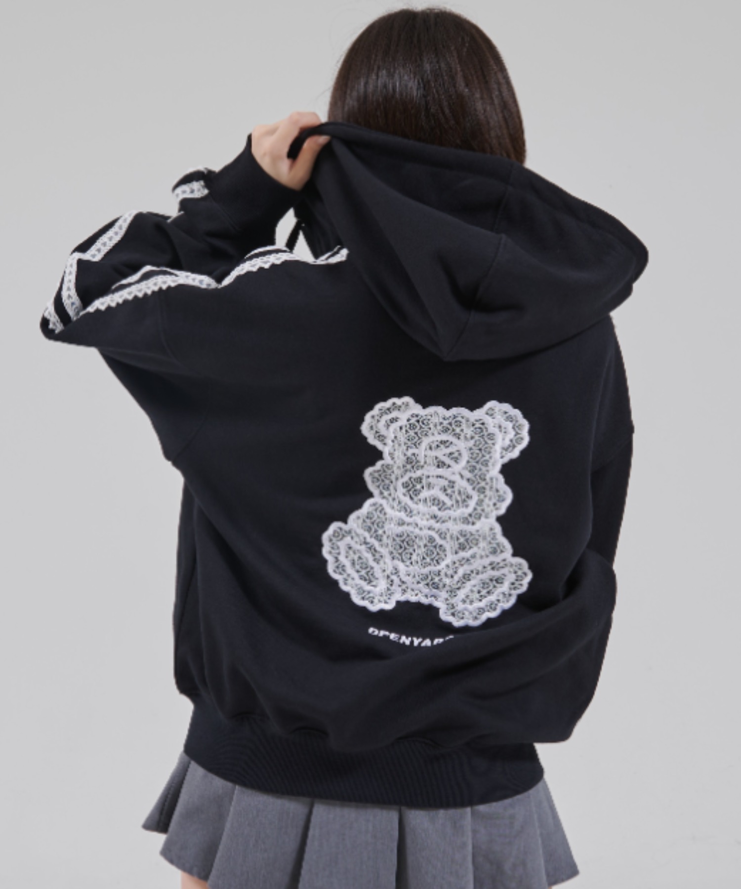 OY/オーワイ』LACE DOLLY HOODIE ZIP UP/レースオードリージップアップ