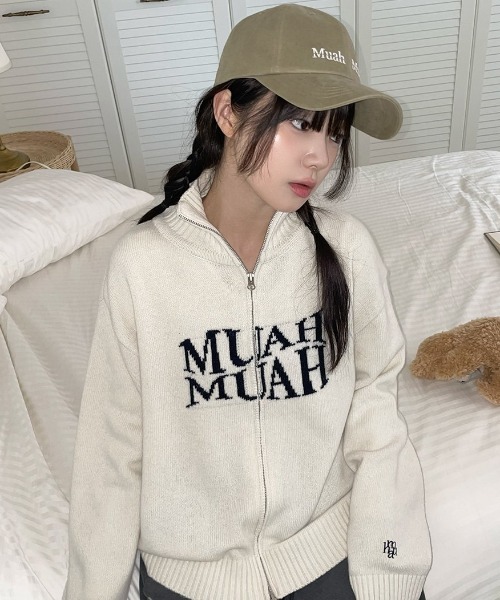 A'GEM/9 × .kom 『muah muah/ムーアムーア』 LAMBSWOOL JACQUARD KNIT