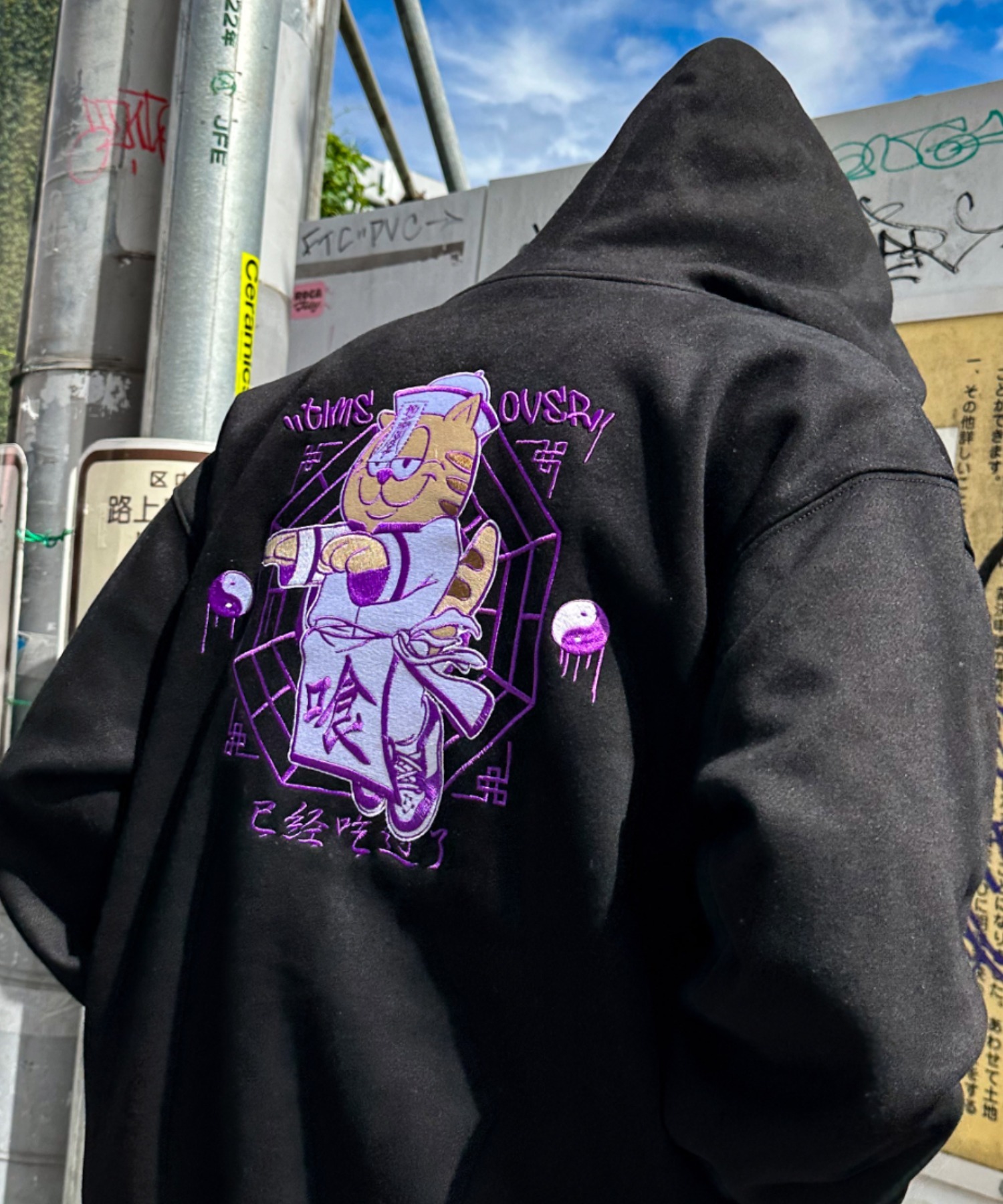 A'gem/エージェム』刺繍デザインバックプリントジップアップパーカー A