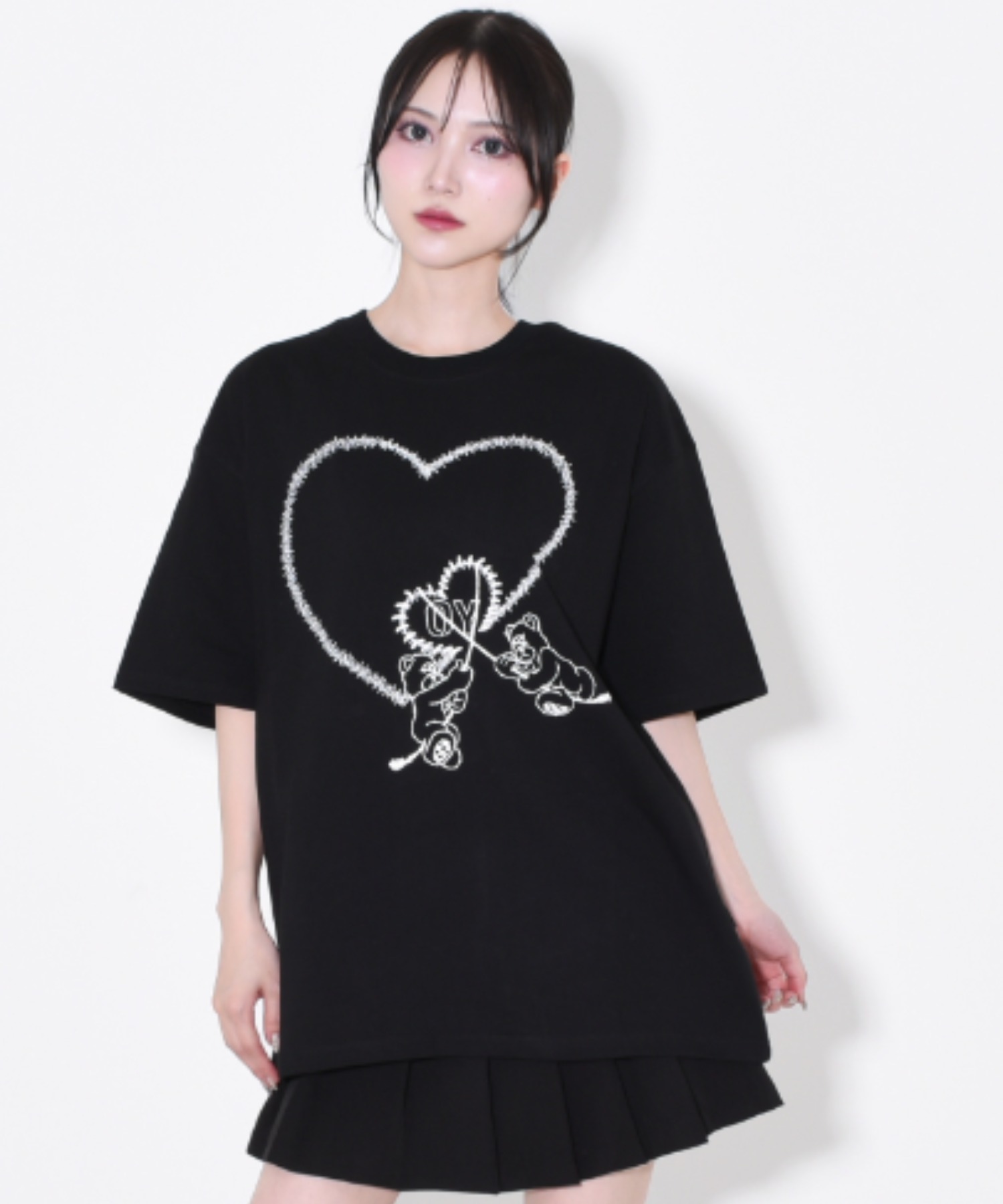 OY/オーワイ』 HEART STITCH ODOLLY T/ハートステッチ オードリー半袖T