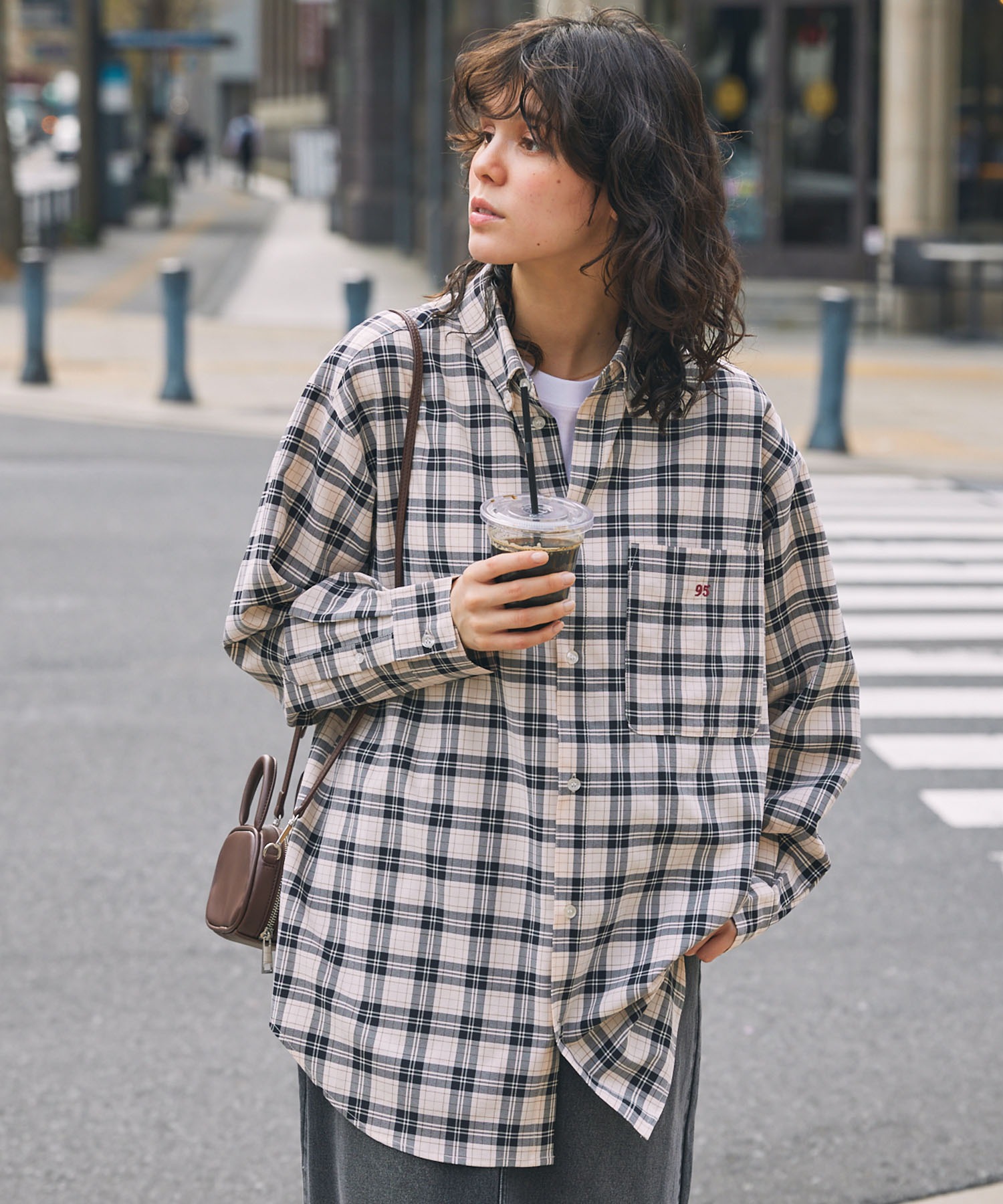 ビッグアソートナンバリング刺繍ボタンダウンシャツ MONO-MART LADY'S