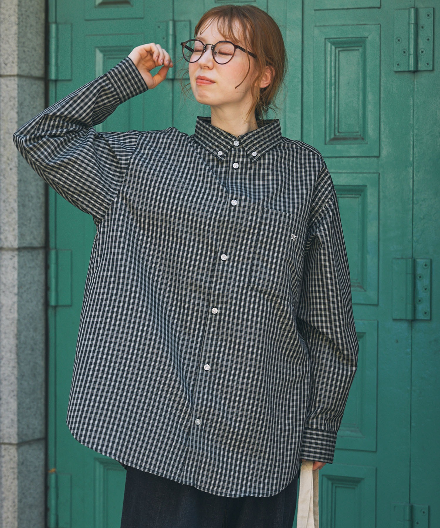 ビッグアソートナンバリング刺繍ボタンダウンシャツ MONO-MART LADY'S