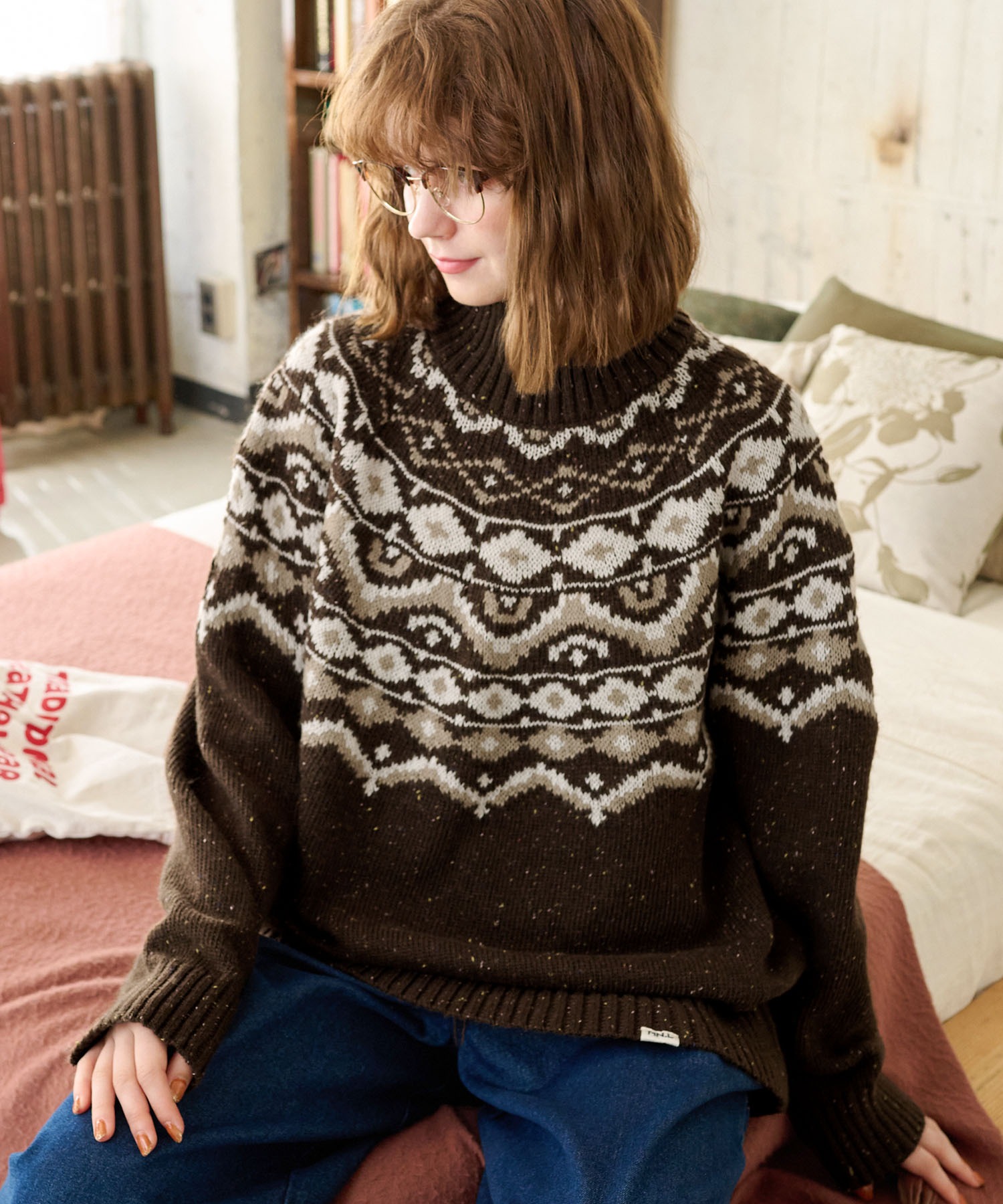 ノルディックニットハイネックプルオーバー MONO-MART LADY'S│MONO