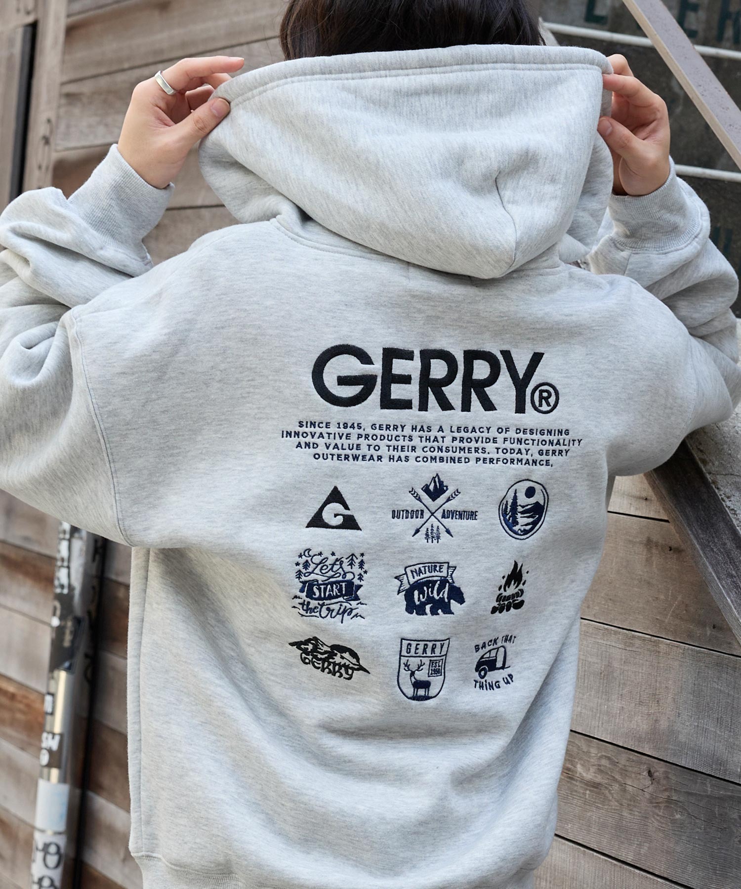 GERRY/ジェリー 別注 バックサークルロゴプリント ビッグシルエット
