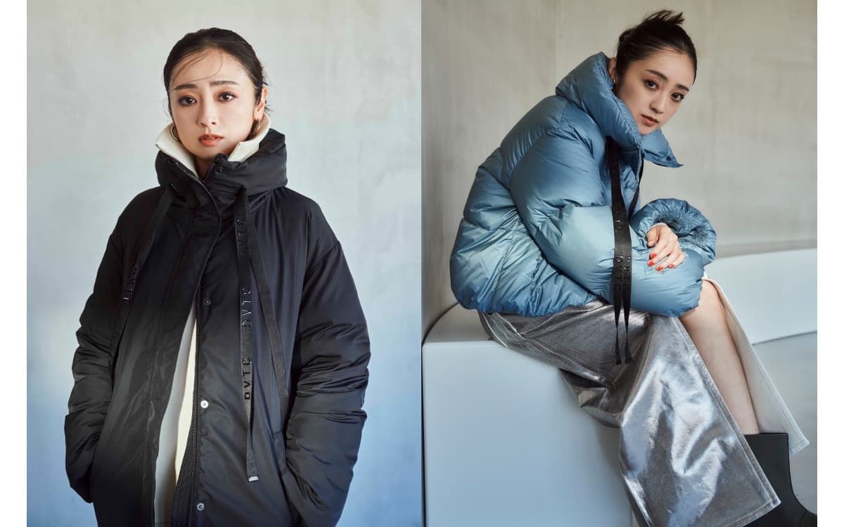 安達祐実×DUVETICA】コラボダウン、絶妙ショート丈＆洗練ロング丈の2