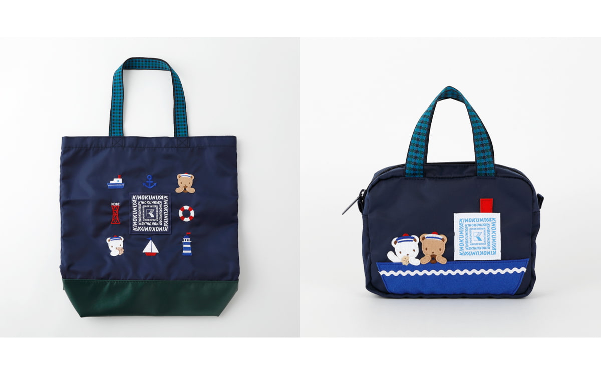 ファミリア×紀ノ国屋｜マリンなモチーフを配したナイロントートバッグ