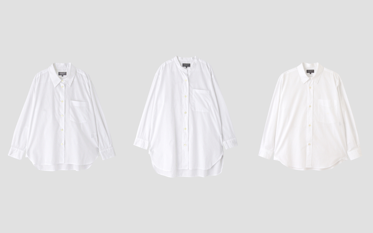 マーガレット・ハウエル｜限定“白シャツ”3型を福岡・大阪・仙台の新3