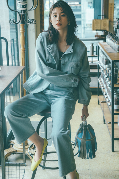 4/1のコーデ】旬のセットアップ、デニム素材ならさらに新鮮に映える