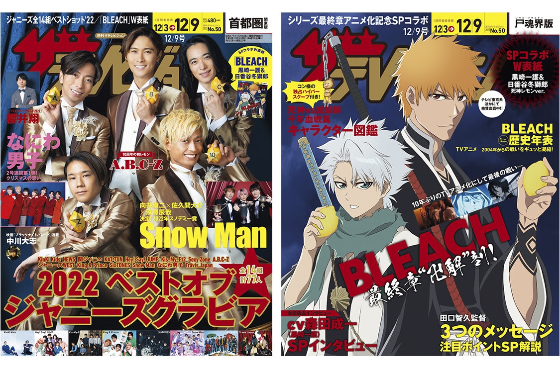 BLEACH」黒崎一護＆日番谷冬獅郎がおなじみのレモン持つ、週刊ザテレビ