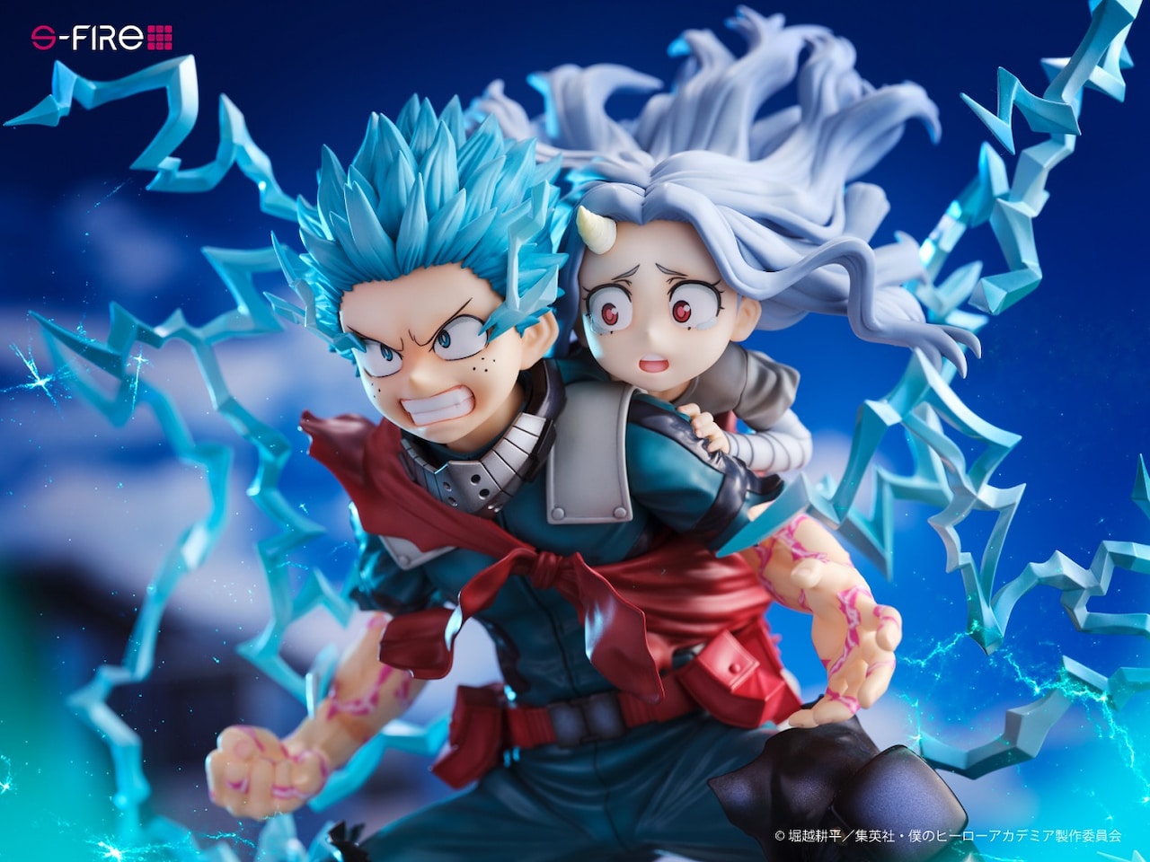 ヒロアカ」デク＆エリ共闘シーンのフィギュア、個性の発動を表現した