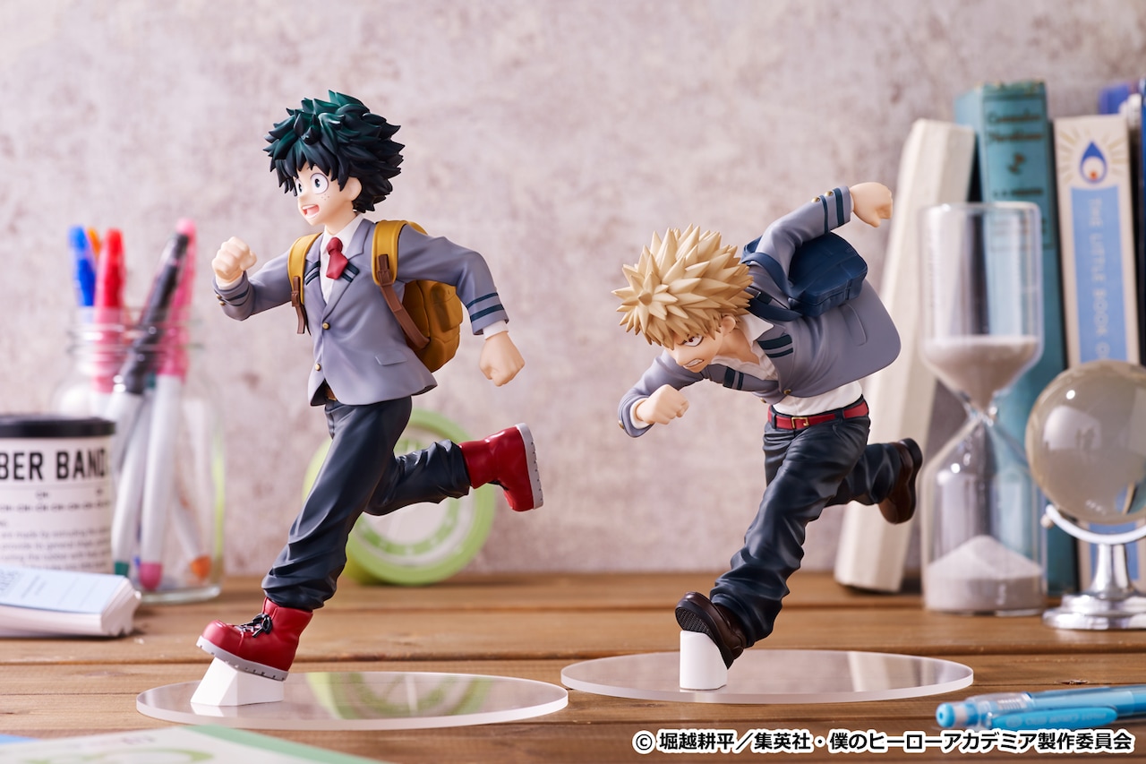 ヒロアカ」登校シーンをイメージした制服姿の緑谷出久＆爆豪勝己