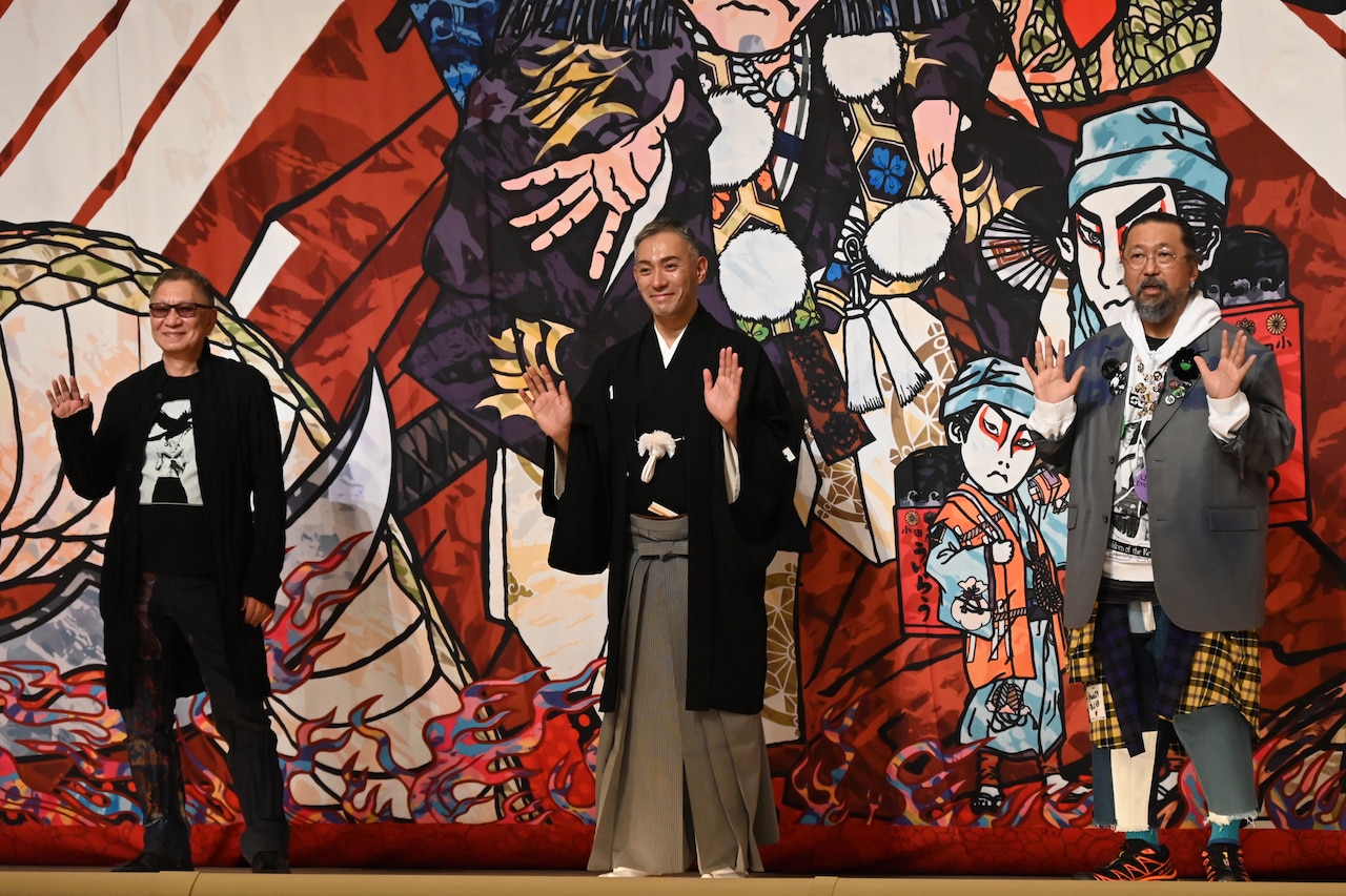 市川團十郎白猿、襲名披露興行に向け村上隆が手がけた祝幕に喜び「言葉