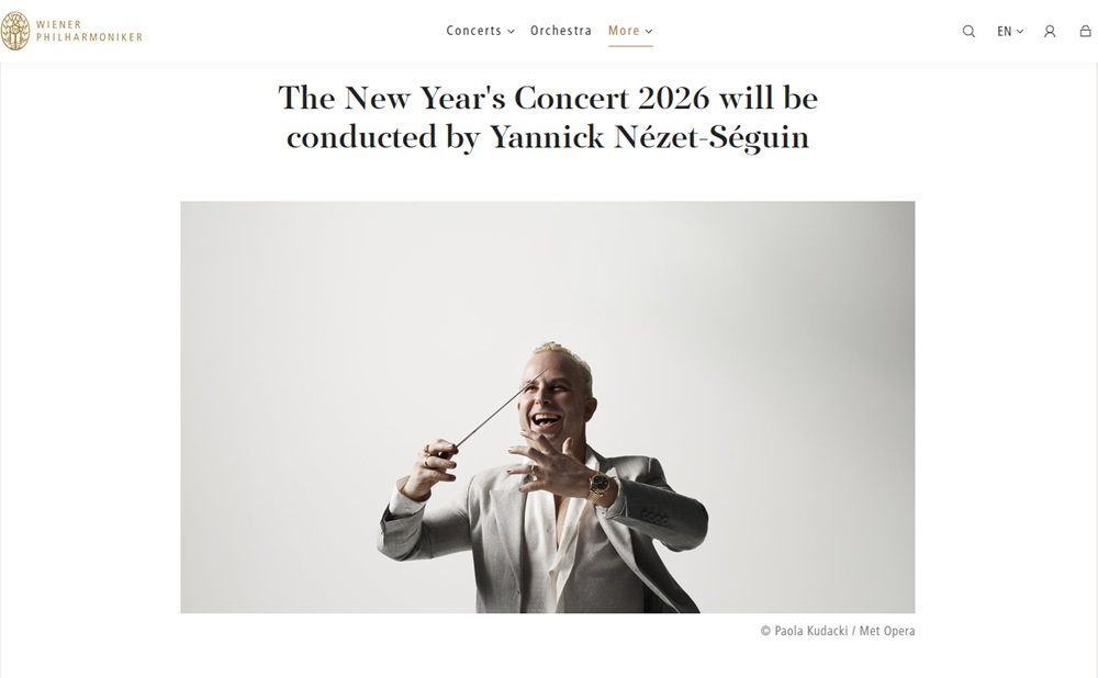 ウィーン・フィル2026年ニューイヤーコンサートの指揮者はヤニク・ネゼ