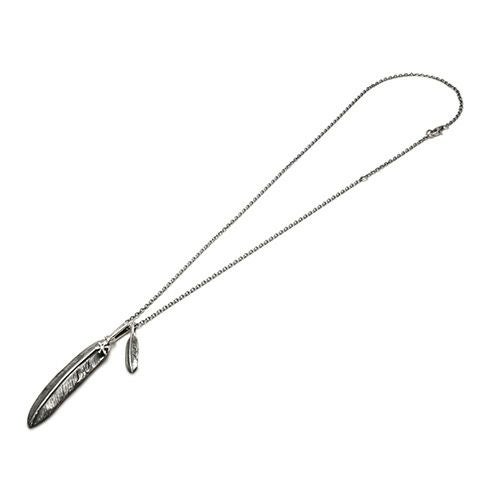 J-NS397)ダブルフェザー&ダイヤモンドネックレス｜アクセサリー通販の