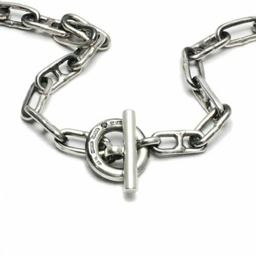 J-NS486)マリンチェーンブレスレット&ネックレス-シルバー925