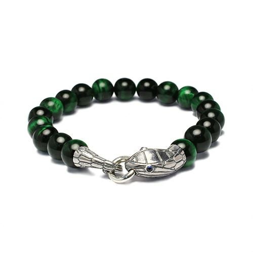 JZMBR2-06)数珠ブレスレット十二支 巳(蛇) 【坂元勝彦(現代の名工