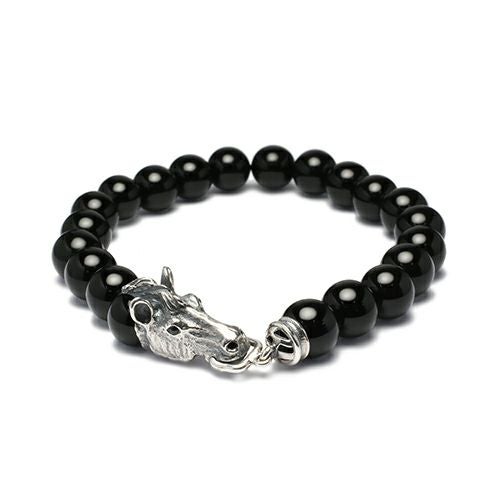 JZMBR2-07)数珠ブレスレット十二支 午(馬) 【坂元勝彦(現代の名工
