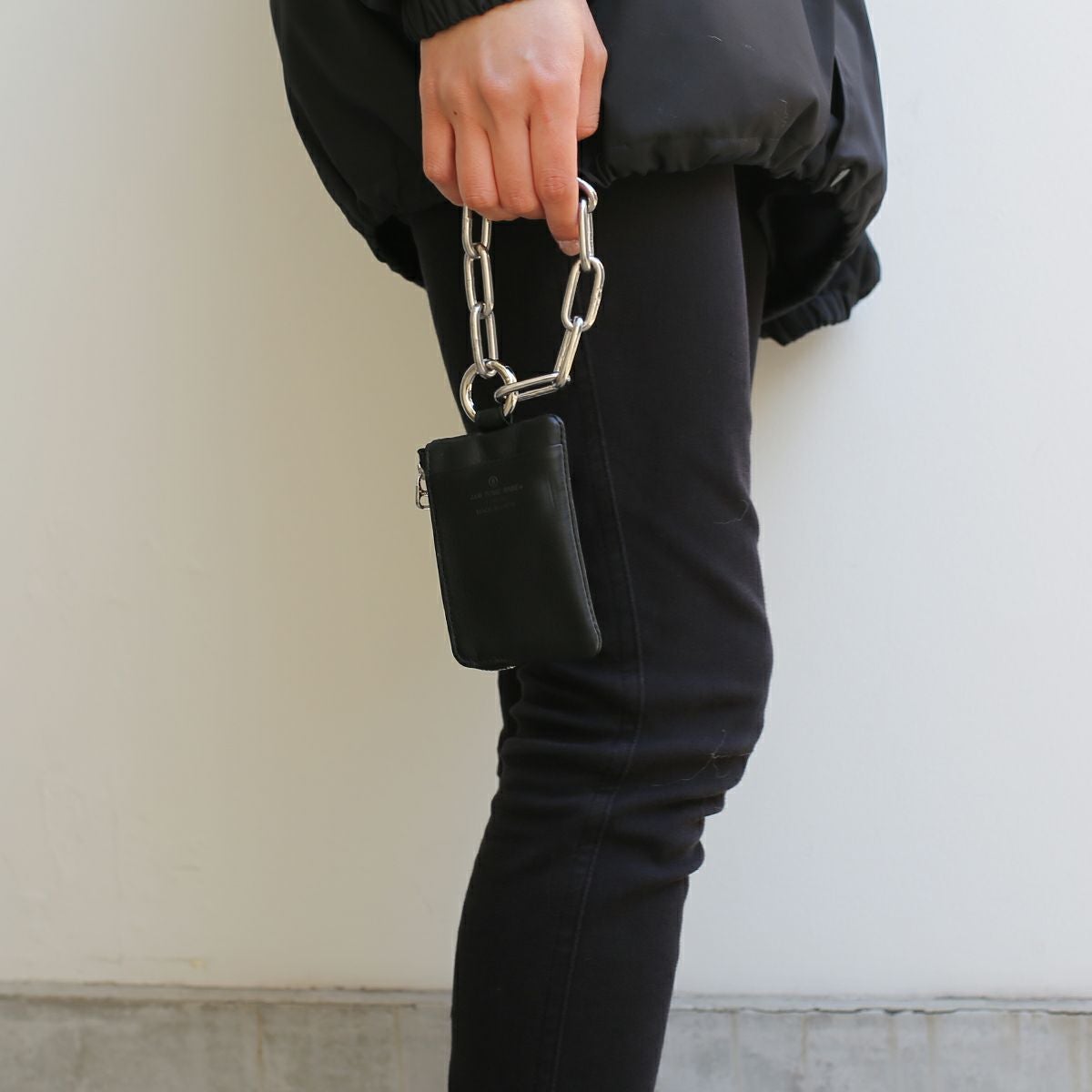 手ぶらL字ZIPポーチ/フラグメントケース スコッチガードレザー