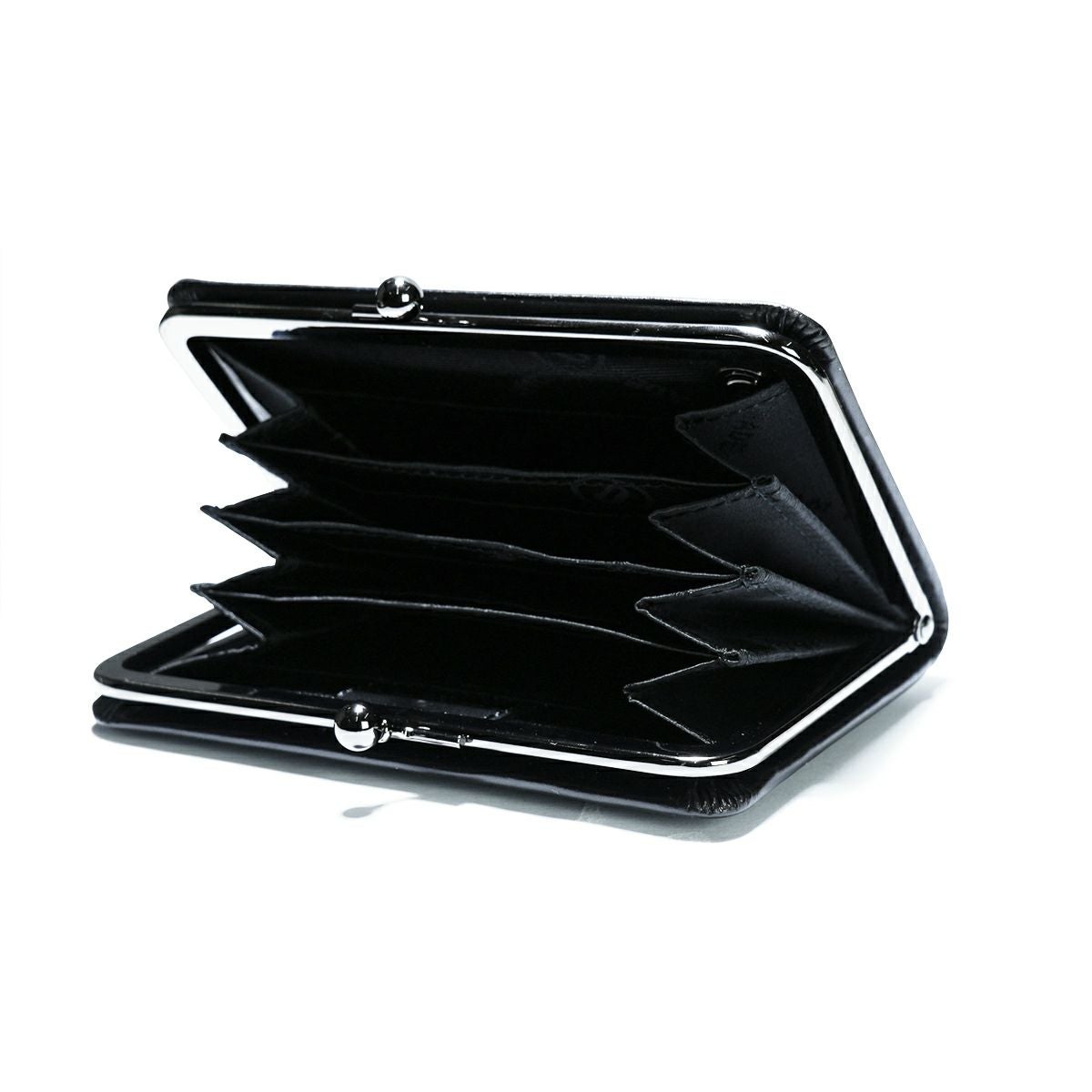 JNS1300BK)がま口二つ折り財布 / ガマミディアムウォレット