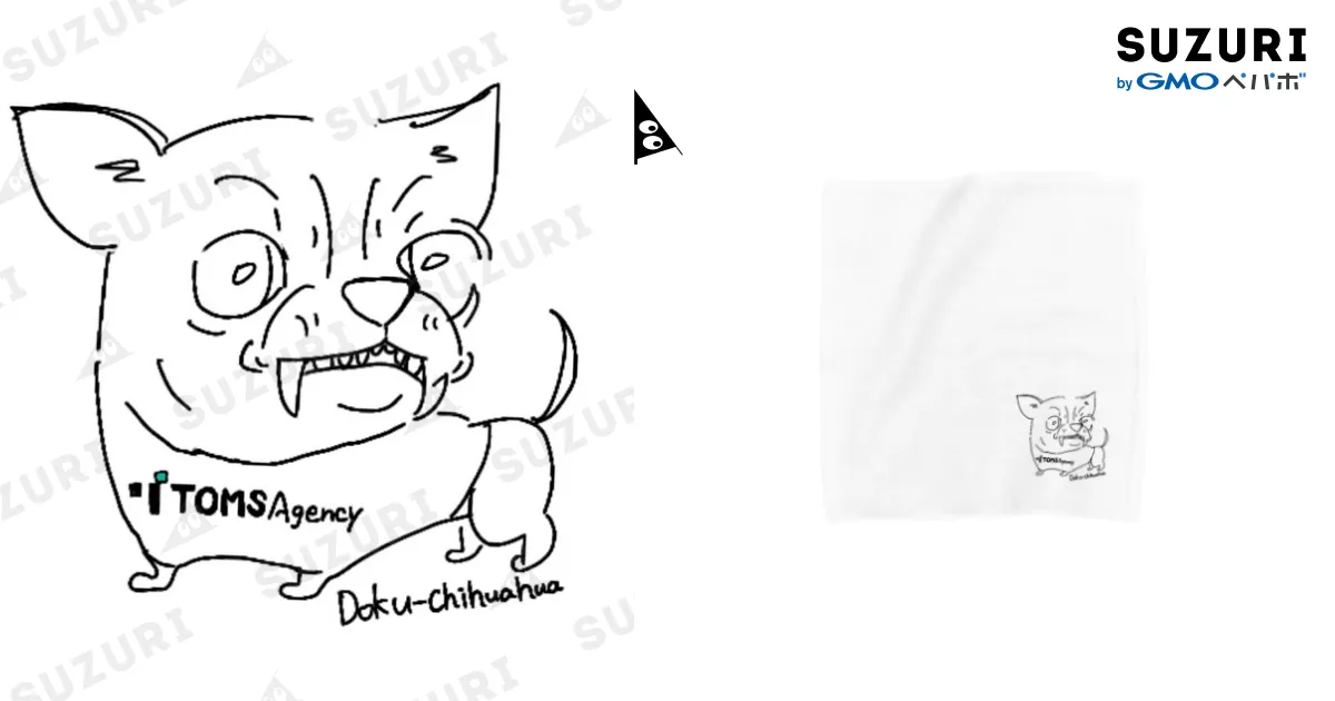 毒チワワ / ericapiのタオルハンカチ通販 ∞ SUZURI（スズリ）