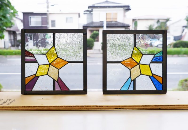 ステンドグラスの星のパネル | ステンドグラス工房オクノシオ
