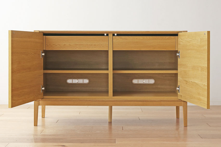 幅120 奥行43 高さ75】モル 120サイドボード(ホワイトオーク