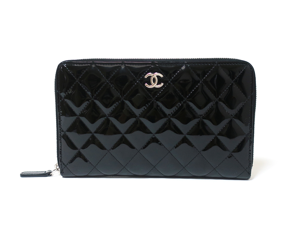 シャネル マトラッセ パテントレザー 長財布 A48982 | 【オオクラヤ