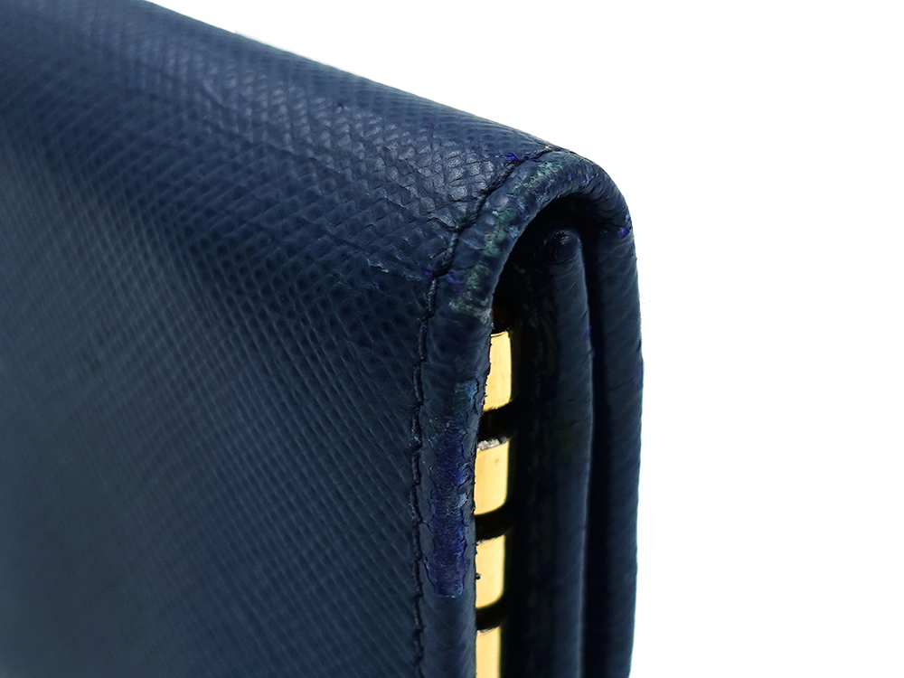 プラダ サフィアーノ キーケース ブリエッタブルー 1PG222