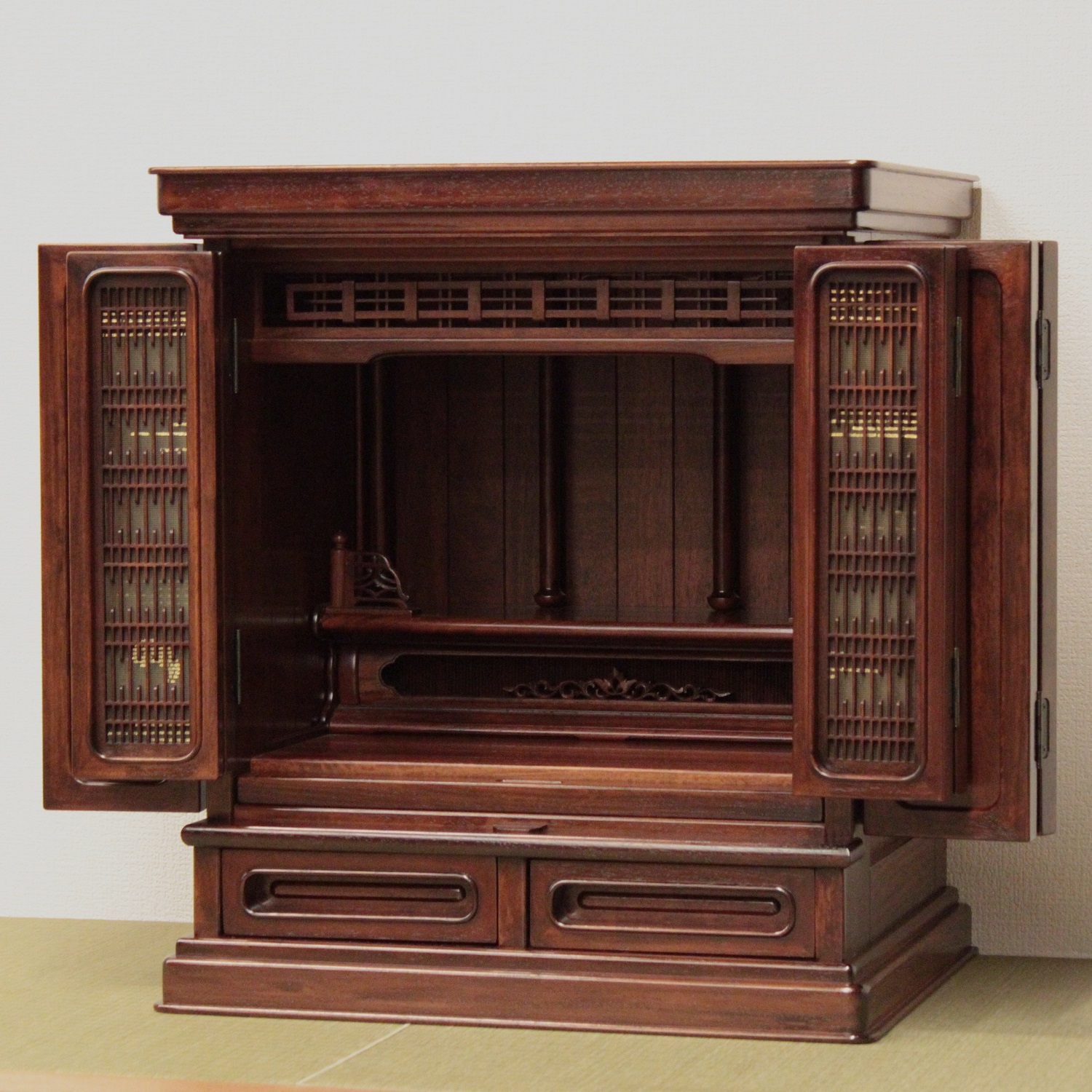 五山18号 紫檀 総無垢 仏具付 | 仏壇大はし 奈良市・天理市・橿原市