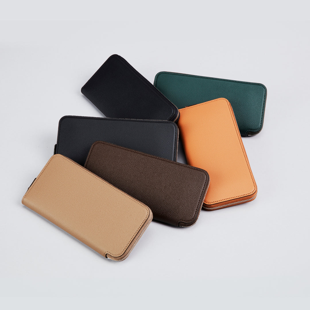 大峽製鞄－メンズ財布｜【1350-ECF】ジップウォレット束入れ(長財布