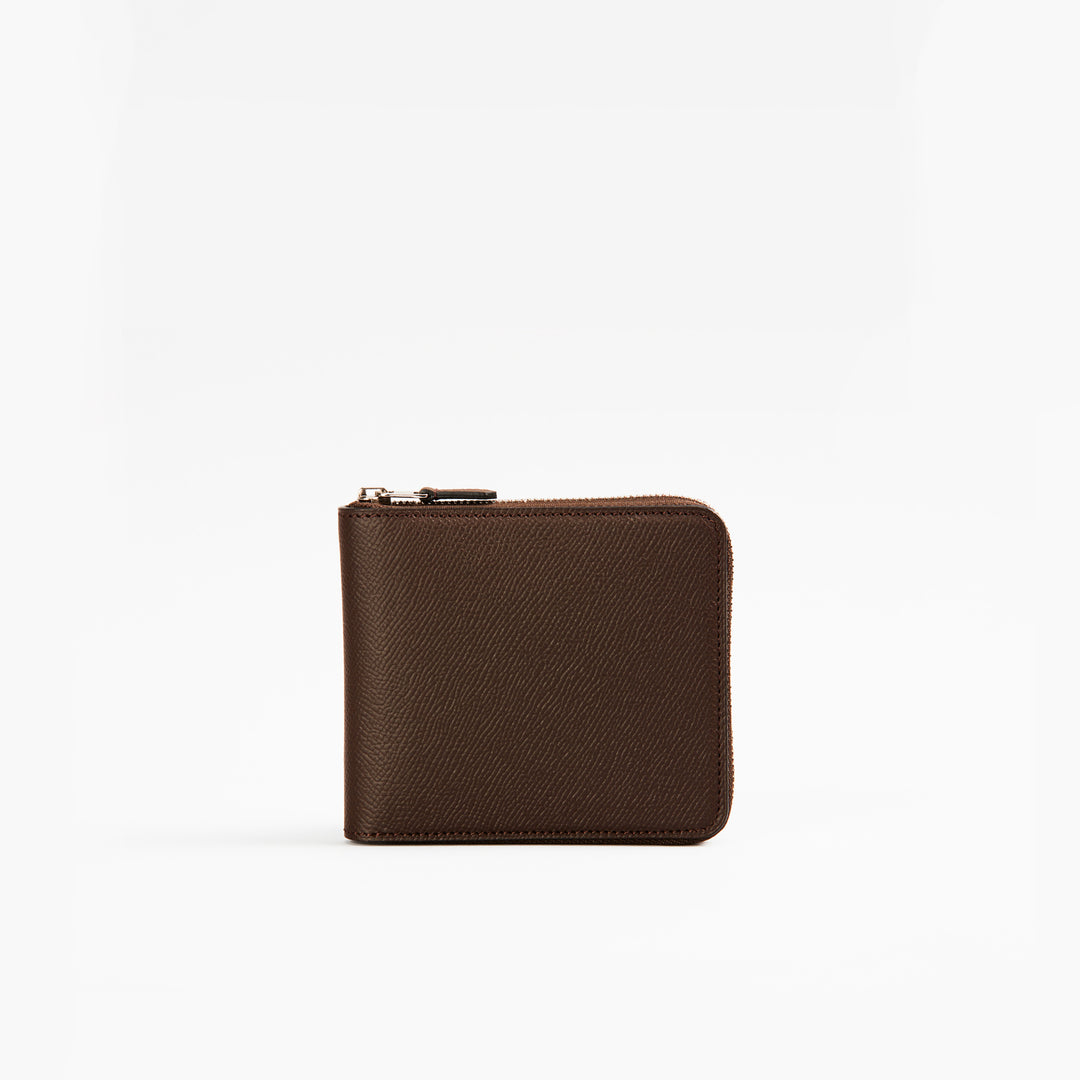 大峽製鞄－メンズ財布｜【1355-ECF】ジップウォレット札入れ (トープ)