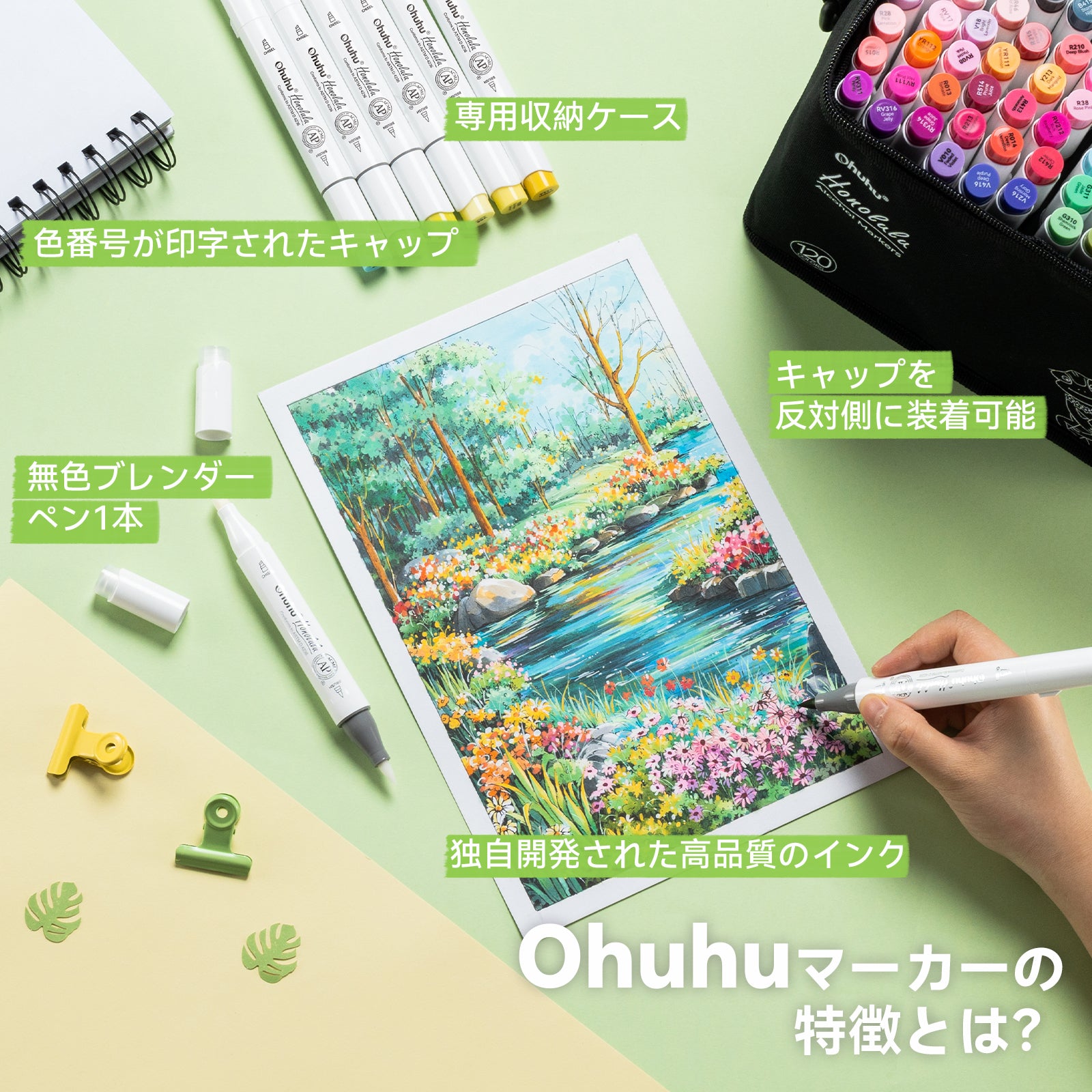 Ohuhu Honolulu イラストマーカー 120色 – Ohuhu Japan
