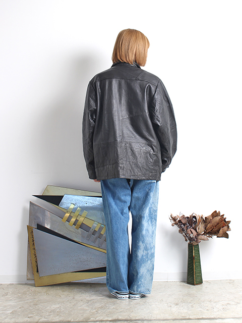 yoused】LEATHER JUNGLE FATIGUE JACKET - OIKOS 毎日を楽しく豊かに