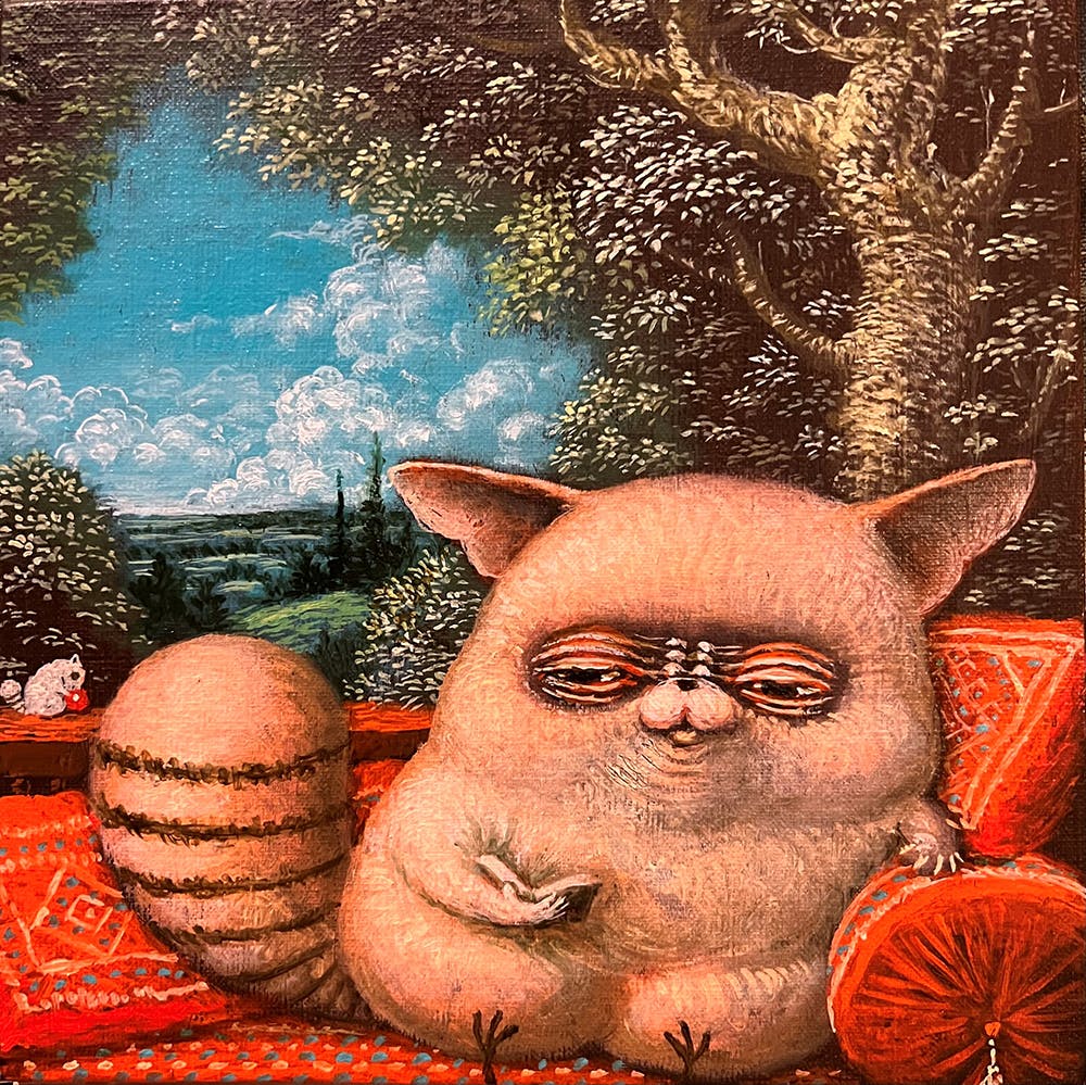 どくしょ：井上時田大輔 | OIL - 現代アート・絵画の販売・通販