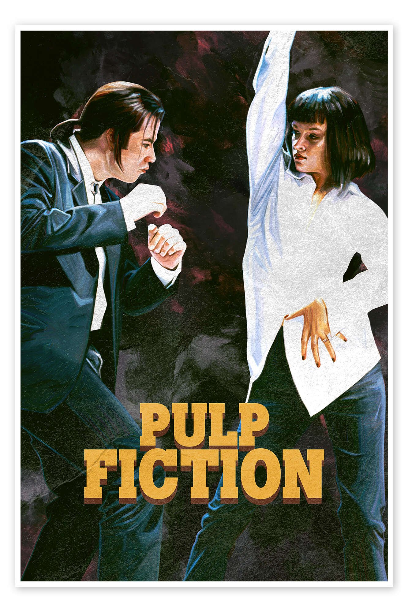Vintage Pulp Fiction Wall Art, An Iconic Dance Scene Poster