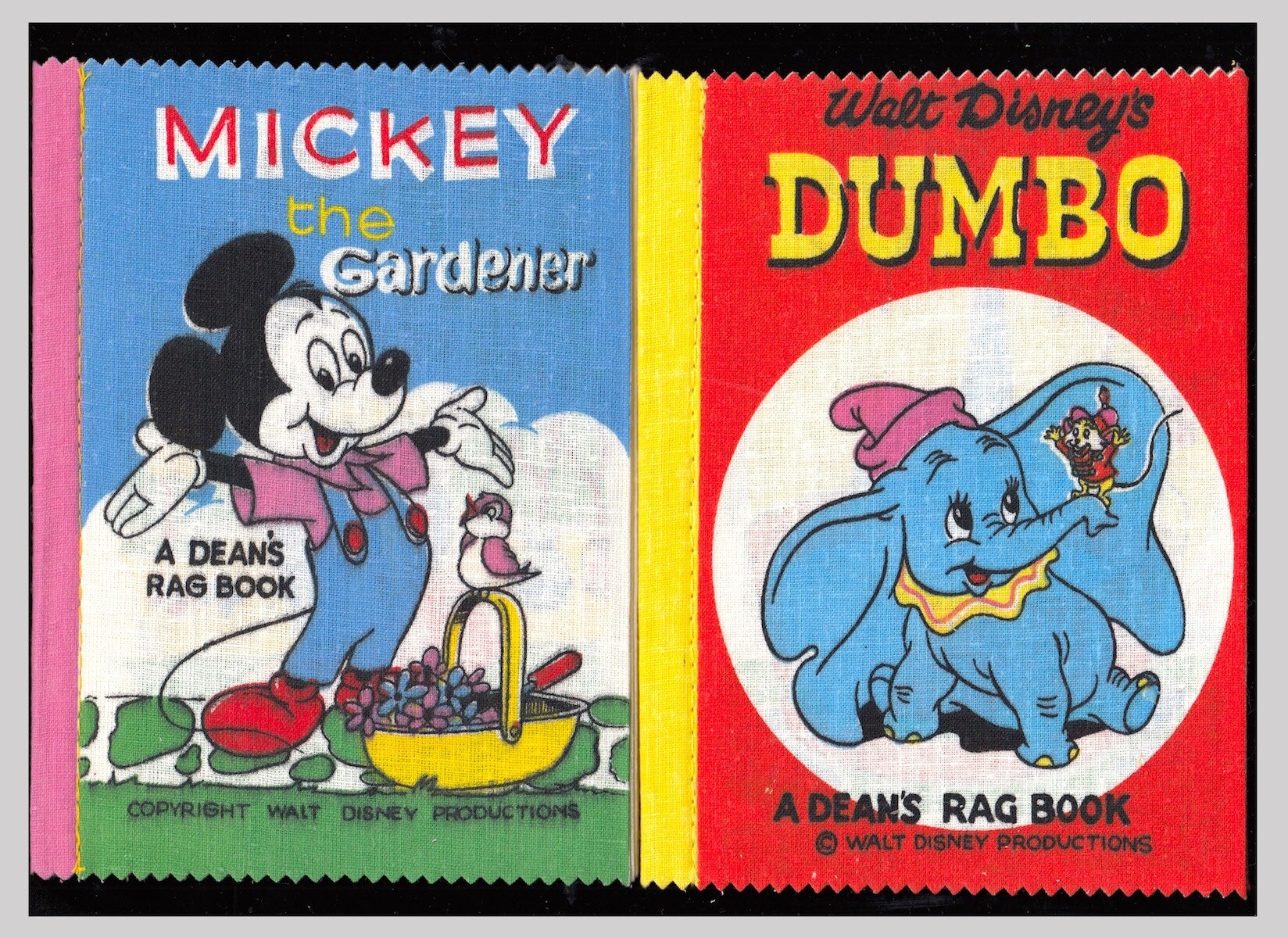 Walt Disney's Complete Set of 1961 Dean's Rag Books: #6104 Donald