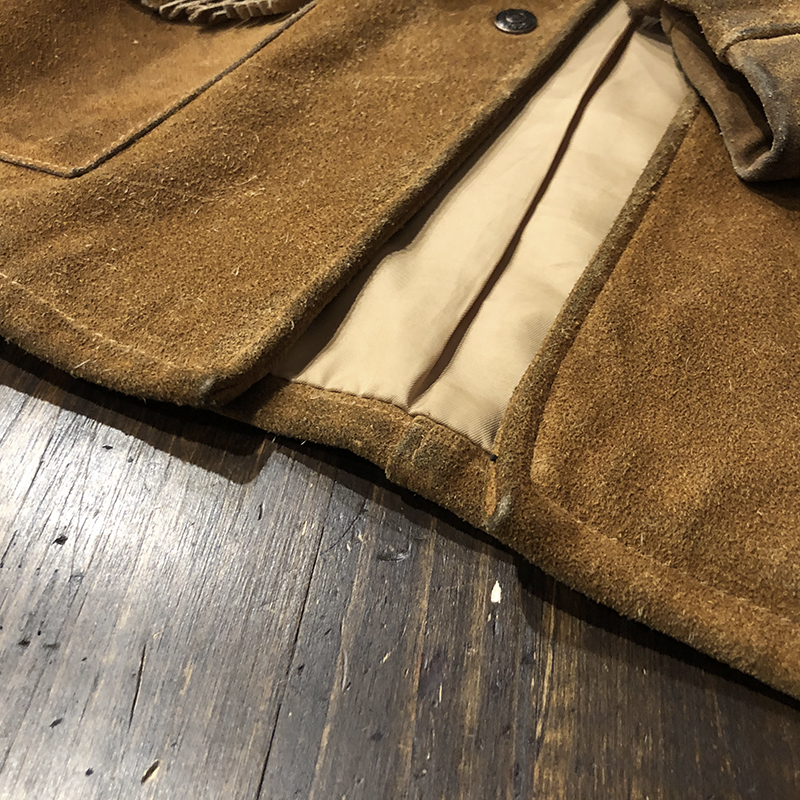 Schott Western Genuine Suede Leather Fringe Jacket Camel Brown 12