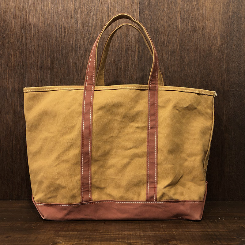 L.L. Bean Bicolor Boat and Tote Mustard & Brick Color Tote Bag