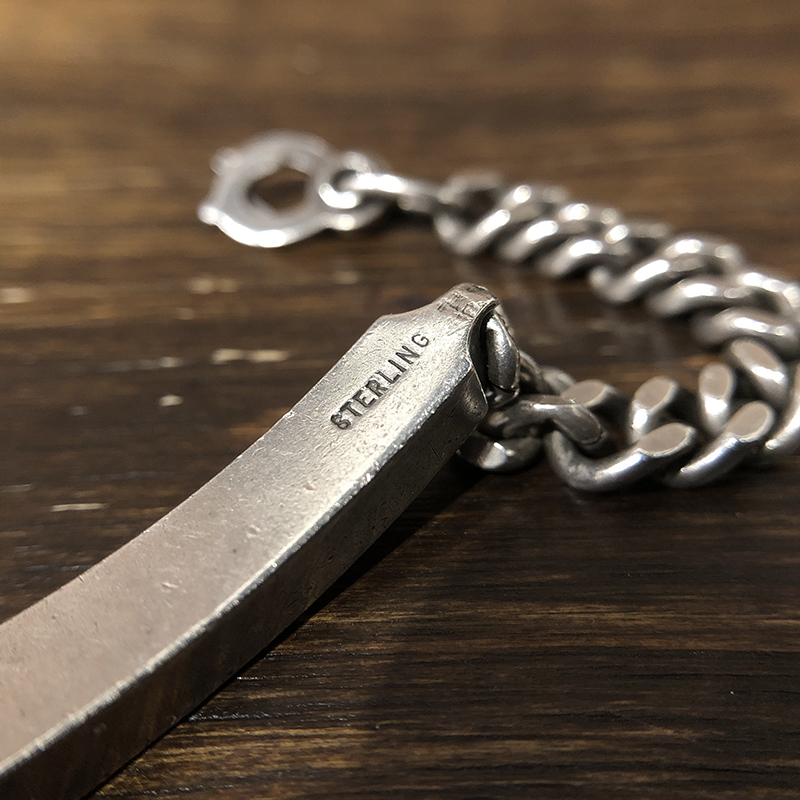 Vintage Silver ID Bracelet Early Vice Clasp End Sterling PAT